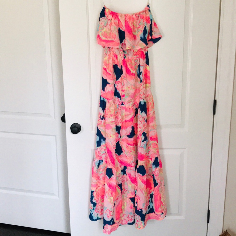 Indigo Queen Conch Caridee Casual Maxi Dress